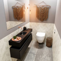 Mondiaz Andor fonteinmeubel 120cm Urban - Lex 120cm wastafel Urban midden - zonder kraangat