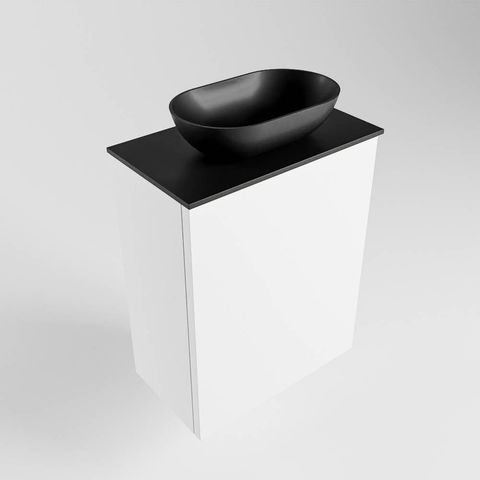 Mondiaz Fowy fonteinmeubel 40cm Talc - Waskom midden Urban/Urban - zonder kraangat