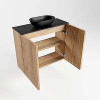 Mondiaz Fowy fonteinmeubel 60cm Washed Oak - Waskom midden Urban/Urban - met 1 kraangat