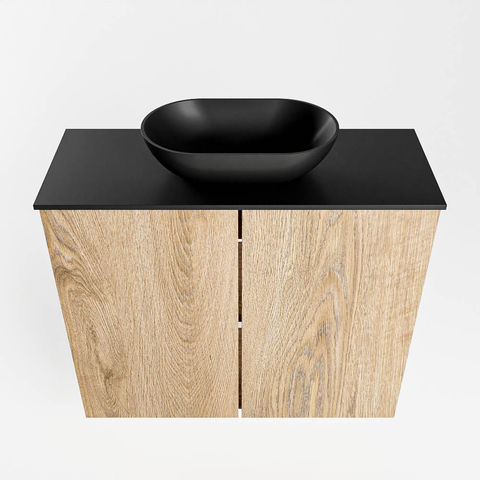 Mondiaz Fowy fonteinmeubel 60cm Washed Oak - Waskom midden Urban/Urban - met 1 kraangat