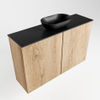 Mondiaz Fowy fonteinmeubel 80cm Washed Oak - Waskom midden Urban/Urban - met 1 kraangat
