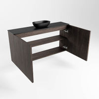 Mondiaz Fowy fonteinmeubel 100cm Dark Brown - Waskom midden Urban/Urban - met 1 kraangat