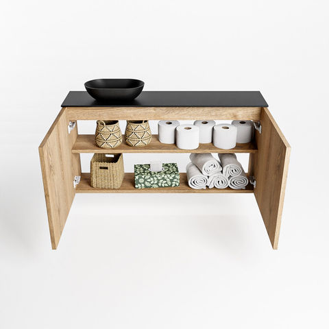 Mondiaz Fowy fonteinmeubel 100cm Washed Oak - Waskom links Urban/Urban - met 1 kraangat