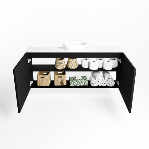 Mondiaz Fowy fonteinmeubel 120cm Urban - Waskom midden Talc/Talc - met 1 kraangat