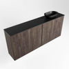 Mondiaz Fowy fonteinmeubel 120cm Dark Brown - Waskom rechts Urban/Urban - met 1 kraangat