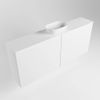 Mondiaz Fowy fonteinmeubel 120cm Talc - Waskom midden Talc/Talc - zonder kraangat