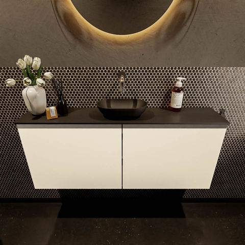 Mondiaz Fowy fonteinmeubel 120cm Talc - Waskom midden Urban/Urban - zonder kraangat