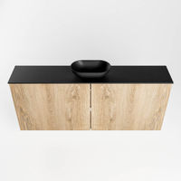 Mondiaz Fowy fonteinmeubel 120cm Washed Oak - Waskom midden Urban/Urban - zonder kraangat