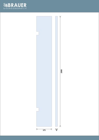Brauer profielloze inloopwand w1-40