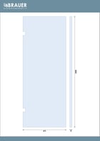 Brauer profielloze inloopwand w1-90