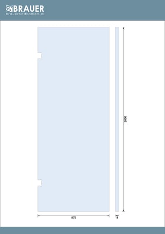 Brauer profielloze inloopwand w1-90