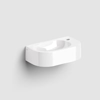 Clou InBe 7 fontein 41x22,5cm kraangat rechts - glans wit