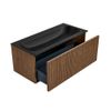 Mondiaz Kurve badmeubel 100cm Walnut - Geen ronding - Big Medium wastafel Midden Urban - 1 kraangat