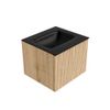 Mondiaz Kurve badmeubel 50cm Oak - Geen ronding - Grunne wastafel Midden Urban - 0 kraangaten
