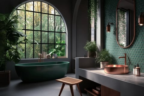 The Mosaic Factory Osiris Hertman mozaïektegel 5,1x5,9cm - Forest Green