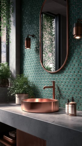 The Mosaic Factory Osiris Hertman mozaïektegel 5,1x5,9cm - Forest Green