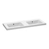Bewonen Solution badmeubelset 120cm - Sahara - 4 lades - wastafel Foggia mat wit dubbel - 0 kraangaten