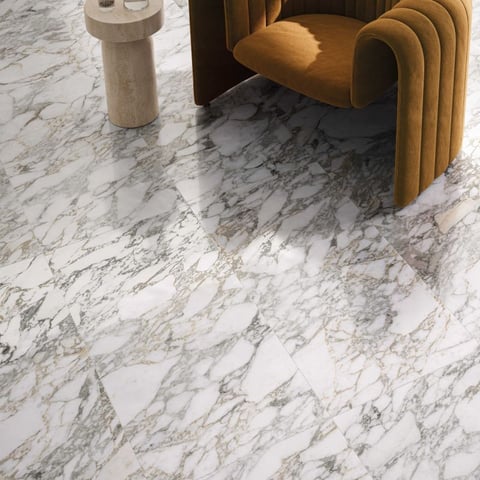 Flaviker Supreme Memories 3D tegel 120x120cm - bianco vagli mat