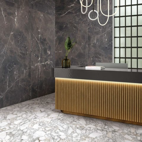 Flaviker Supreme Memories 3D tegel 120x120cm - bianco vagli mat