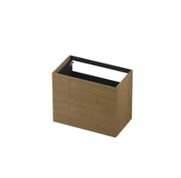 Ink onderkast 80x45cm - push to open - 2 lades - horizontaal gefreesd - fineer natur