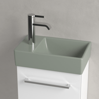 Villeroy & Boch Avento fontein 36x22cm - kraangat links - morning green CeramicPlus