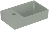 Villeroy & Boch Avento fontein 36x22cm - kraangat links - morning green CeramicPlus