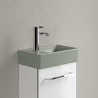 Villeroy & Boch Avento fontein 36x22cm - kraangat links - morning green CeramicPlus