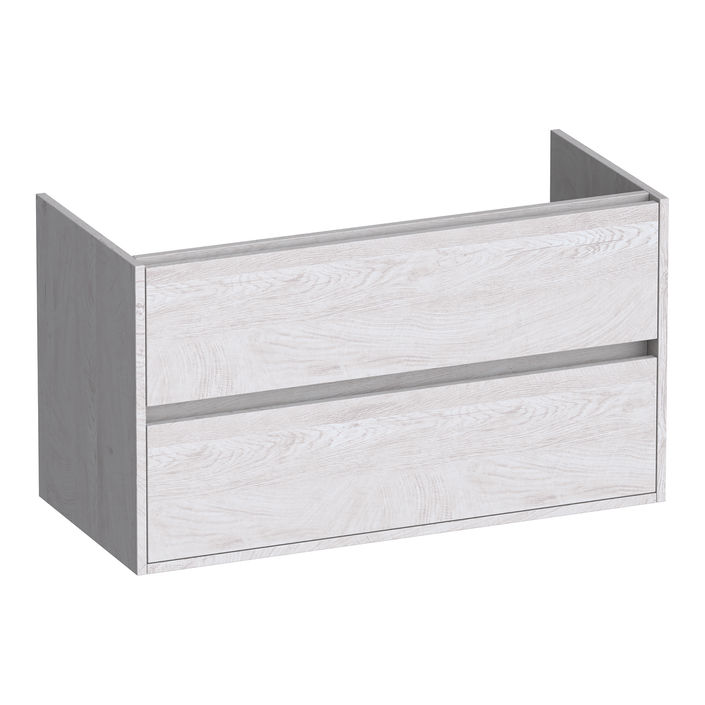 Brauer Adore onderkast - greeploos - 2 lades - 1 uitsparing - 99x45,5cm - Forest Seashell