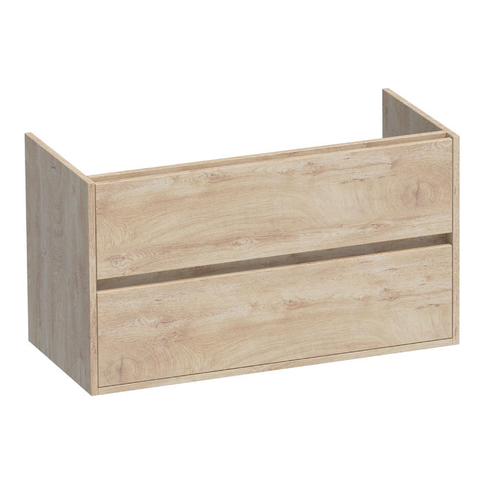 Brauer Adore onderkast - greeploos - 2-lades - 1 uitsparingen - 99x45,5cm - Forest Wheat