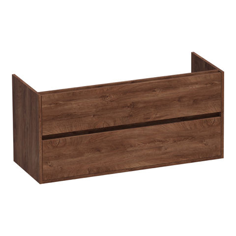 Brauer Adore onderkast - greeploos - 2 lades - 1 uitsparing - 119x45,5cm - Forest Cacao