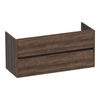 Brauer Adore onderkast - greeploos - 2 lades - 2 uitsparingen - 119x45,5cm - Grove