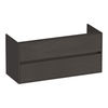 Brauer Adore onderkast - greeploos - 2 lades - 2 uitsparingen - 119x45,5cm - Timber Anthracite