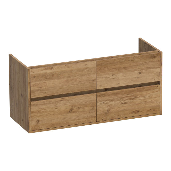 Brauer Adore onderkast - greeploos - 4-lades - 2 uitsparingen - 119x45,5cm - Chateau