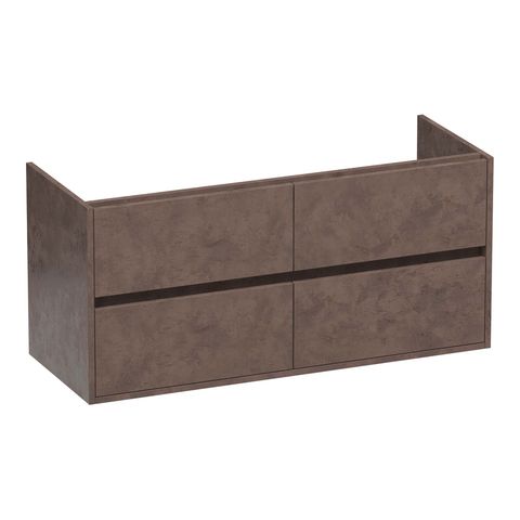 Brauer Adore onderkast - greeploos - 4 lades - 2 uitsparingen - 119x45,5cm - Erosion