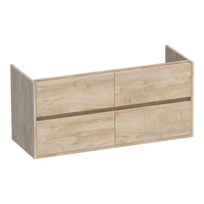 Brauer Adore onderkast - greeploos - 4 lades - 2 uitsparingen - 119x45,5cm - Forest Wheat