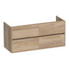 Brauer Adore onderkast - greeploos - 4-lades - 2 uitsparingen - 120x45cm - Eiken grijs