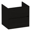 Brauer Adore onderkast - greeploos - 2 lades - 1 uitsparing - 59x45,5cm - Timber Black