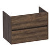 Brauer Adore onderkast - greeploos - 2-lades - 1 uitsparingen - 80x45,5cm - Grove