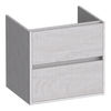 Brauer Adore Wavy onderkast - greeploos - 2-lades - 1 uitsparingen - 59x45,5cm - Forest Seashell