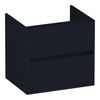 Brauer Adore Wavy onderkast - greeploos - 2 lades - 1 uitsparing - 59x45,5cm - Mat zwart