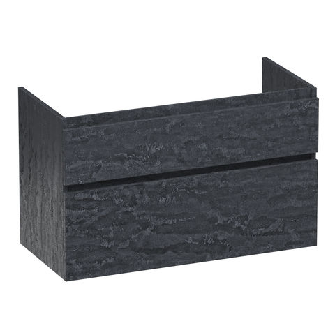 Brauer Delight onderkast - greeploos - 2 lades - 1 uitsparing - 99x45,5cm - Damascus