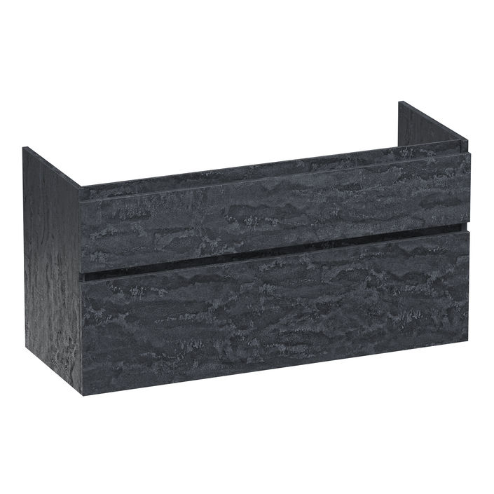 Brauer Delight onderkast - greeploos - 2 lades - 1 uitsparing - 119x45,5cm - Damascus