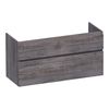 Brauer Delight onderkast - greeploos - 2-lades - 1 uitsparing - 119x45,5cm - Driftwood