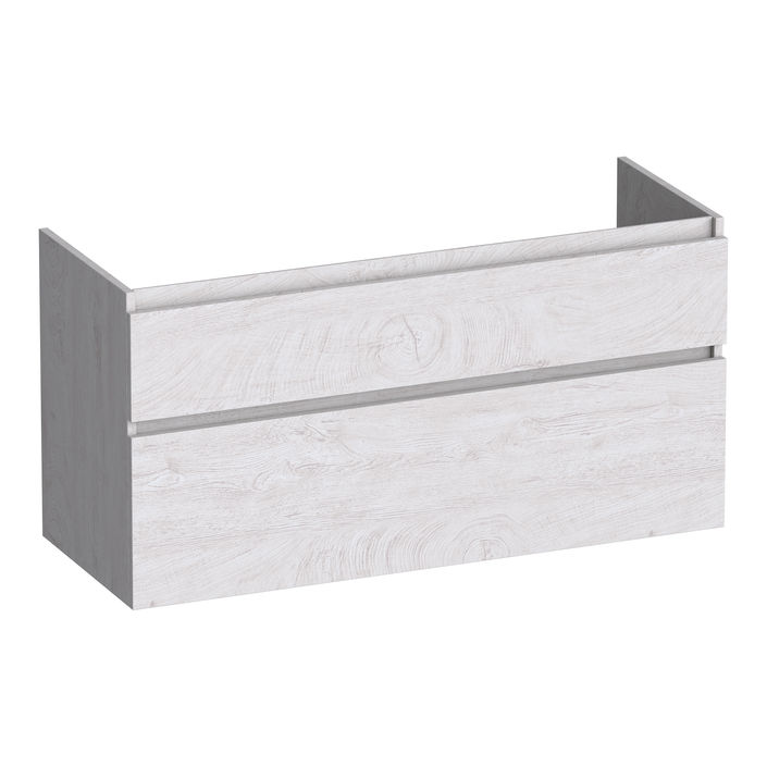 Brauer Delight onderkast - greeploos - 2 lades - 1 uitsparing - 119x45,5cm - Forest Seashell