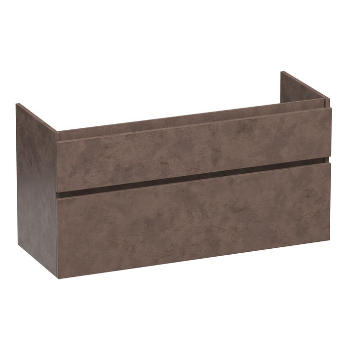 Brauer Delight onderkast - greeploos - 2 lades - 2 uitsparingen - 119x45,5cm - Erosion