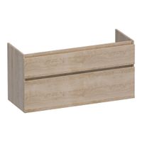 Brauer Delight onderkast - greeploos - 2 lades - 2 uitsparingen - 119x45,5cm - Sunlit