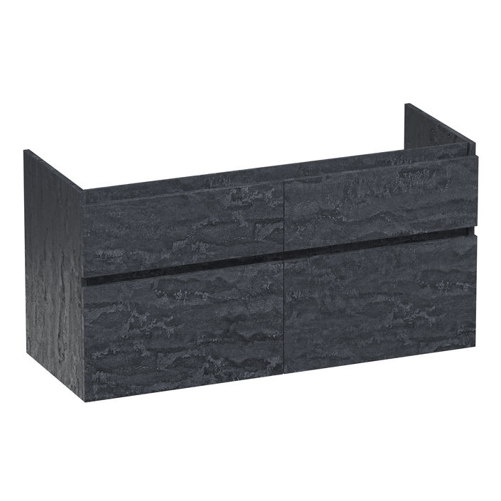 Brauer Delight onderkast - greeploos - 4-lades - 2 uitsparingen - 119x45,5cm - Damascus