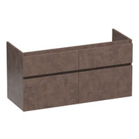 Brauer Delight onderkast - greeploos - 4 lades - 2 uitsparingen - 119x45,5cm - Erosion