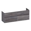 Brauer Delight onderkast - greeploos - 4 lades - 2 uitsparingen - 159x45,5cm - Driftwood