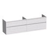 Brauer Delight onderkast - greeploos - 4 lades - 2 uitsparingen - 159x45,5cm - Forest Seashell